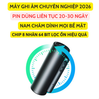 Máy ghi âm mini chuyên nghiệp siêu lọc âm A70S pin 20-25 ngày Máy thu âm giọng nói siêu nhỏ gọn, Bảo hành 12 tháng