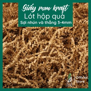 Giấy rơm 1 KG sợi giấy vụn từ giấy kraft lót hộp quà tặng, trang trí, chống sốc cho món quà vintage