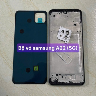 bộ vỏ sườn samsung A22 (5G) lèm khay sim,kính camera