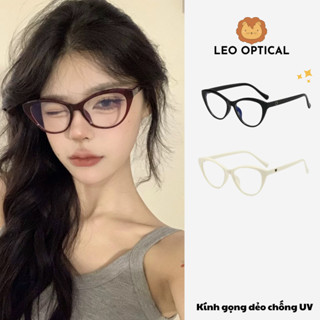 Kính mắt mèo dáng to nhựa dẻo LEO OPTICAL MM2263