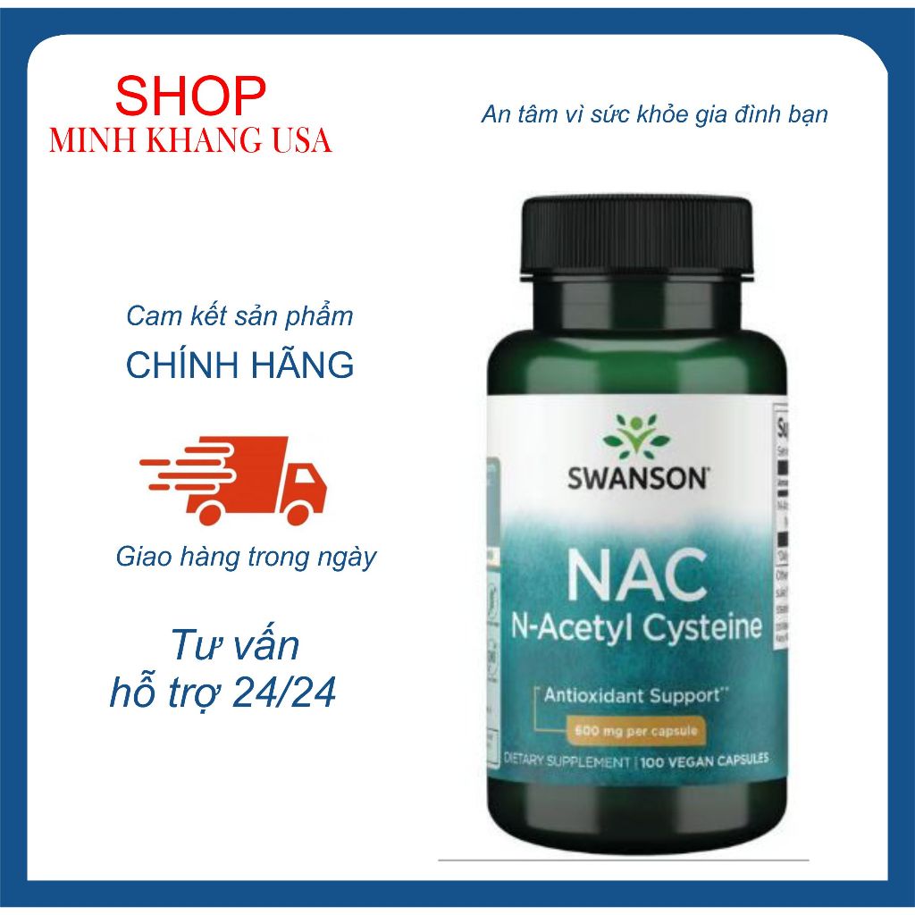 Giúp giải độc thận & gan cải thiện các tình trạng phổi và hô hấp Swanson Nac