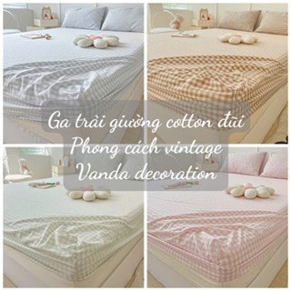 Ga trải giường cotton Đũi, chất liệu Đũi Đậu nành thoáng mát mềm mịn, ga lẻ không kèm vỏ gối ga bo chun 1m2 1m6 1m8 2m2