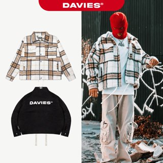 Áo khoác flannel nam nữ form boxy DAVIES local brand vải nỉ lót dù họa tiết caro nâu Button-Up Boxy Jacket I D37-AK4