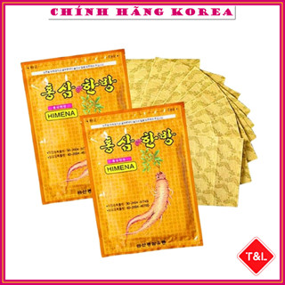 Cao dán hồng sâm Himena hàn quốc, túi 20 miếng - Cao dán sâm chính hãng Korea giúp giảm đau lưng, đau vai gáy, căng cơ