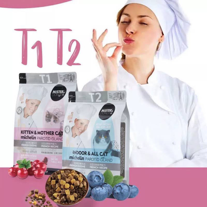 [Túi Hãng 9KG] Thức ăn cho mèo Hạt Mister Donut T1 T2