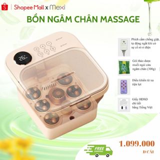  Bồn ngâm chân massage MEXI có sục khí và con lăn mát xa chân máy massage chân gấp gọn tiện lợi 