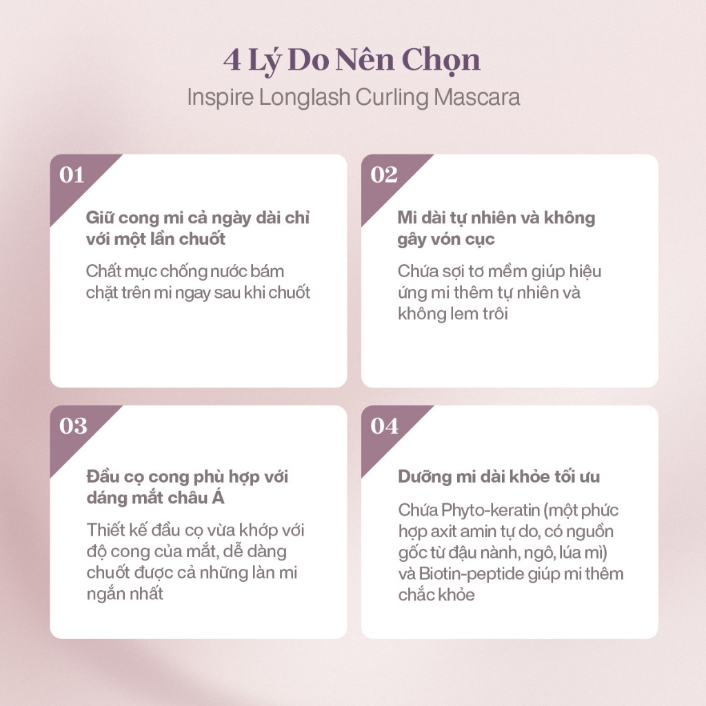 Mascara Chuốt Dài Mi 24H mude Inspire Longlash Curling Mascara (8ml) | BigBuy360 - bigbuy360.vn