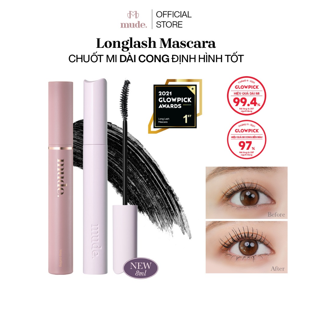 Mascara Chuốt Dài Mi 24H mude Inspire Longlash Curling Mascara (8ml) | BigBuy360 - bigbuy360.vn