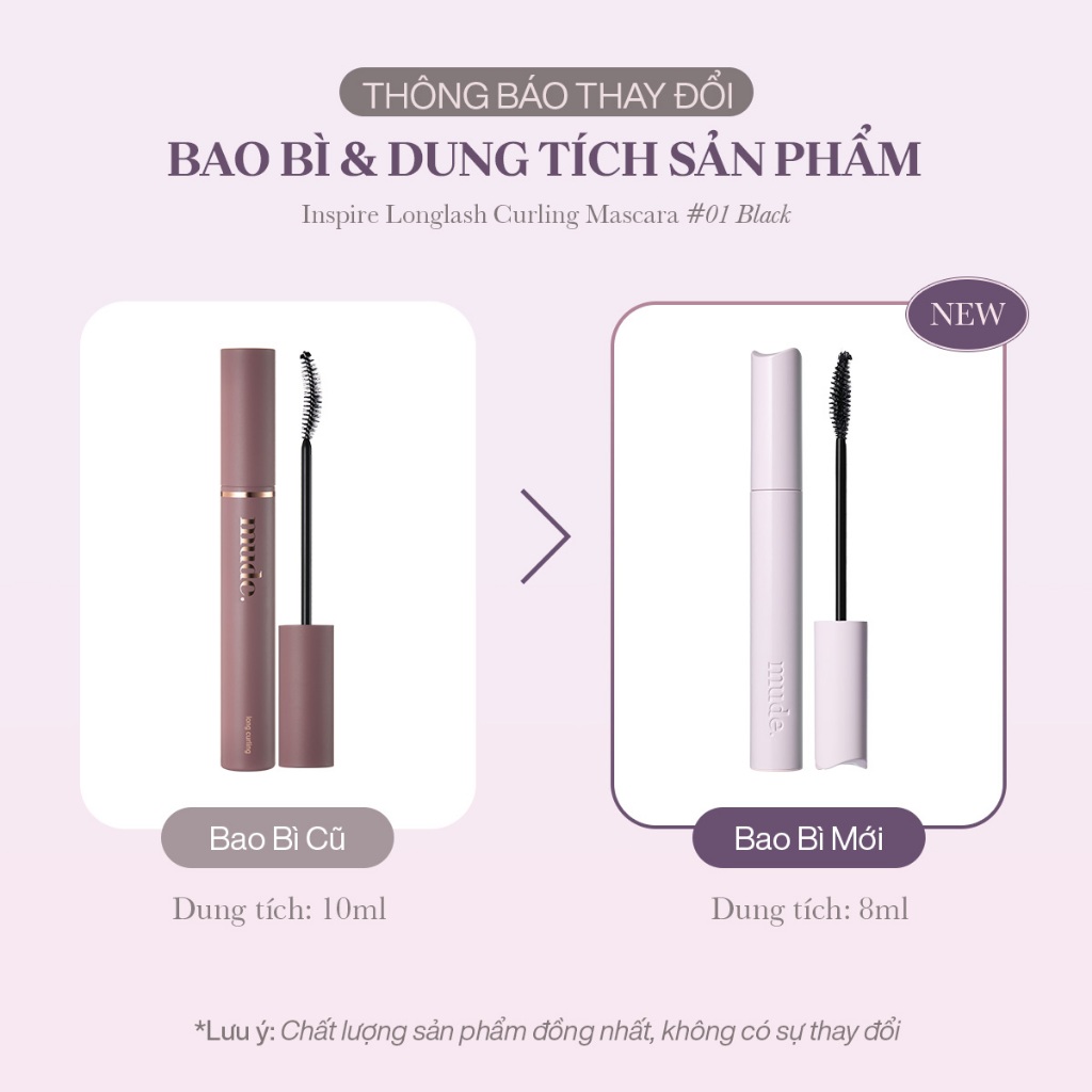 Mascara Chuốt Dài Mi 24H mude Inspire Longlash Curling Mascara (8ml) | BigBuy360 - bigbuy360.vn