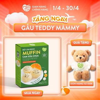 Bột làm bánh Muffin hấp cam sữa chua Mămmy làm bữa phụ cho bé bổ sung vitamin, giàu dinh dưỡng