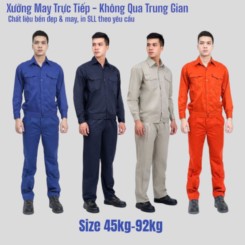 [Loại đẹp] Đồ Bảo Hộ Lao Động, Quần Áo Bảo Hộ Lao Động, Đồng Phục Công Nhân, Quần Áo Thợ Sửa Xe, Quần Áo Thợ Điện Lạnh.