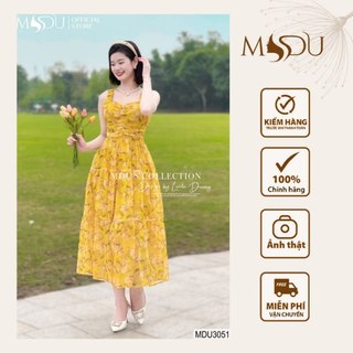 Váy Tiểu Thư MDU3051 Họa Tiết Hoa Hồng Cổ Điển Dáng Váy Xòe Nhẹ Nhàng Từ MDU