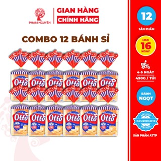 [BÁNH KẸO SỈ] Combo 12 Túi Bánh Sandwich tươi lạt Otto (490g/245g) | Bánh ăn sáng | Đồ ăn vặt
