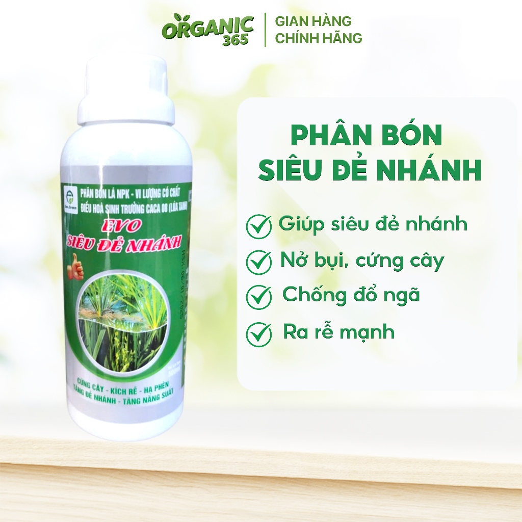 Phân bón siêu đẻ nhánh 500ml, giúp siêu đẻ nhánh, nở bụi, cứng cây, chống đổ ngã, ra rễ mạnh