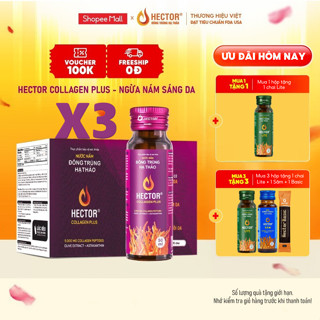 COMBO 3 HỘP NƯỚC NẤM ĐÔNG TRÙNG HẠ THẢO HECTOR COLLAGEN PLUS (30 chai)