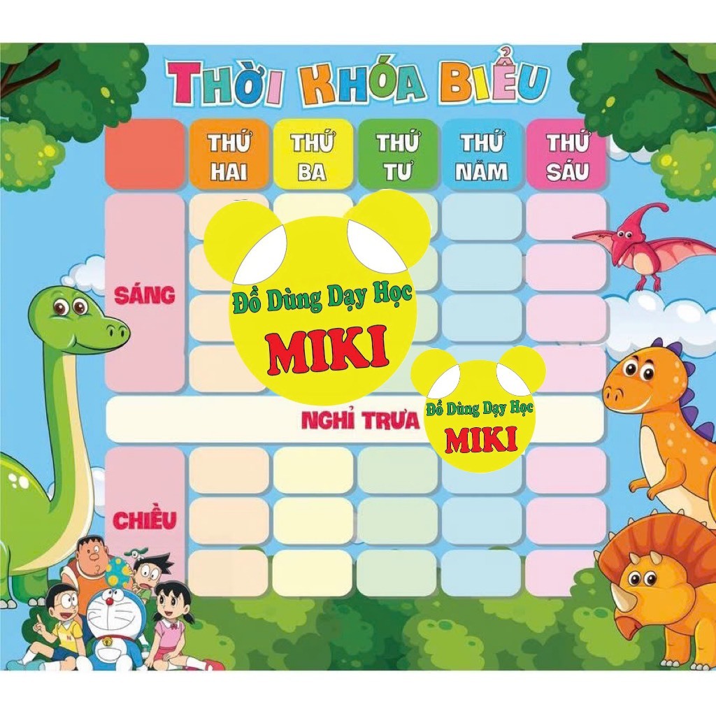 THỜI KHOÁ BIỂU HÌNH DOREMON ĐÁNG YÊU