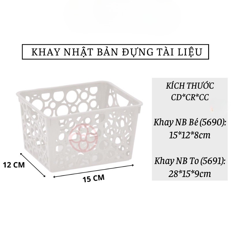 Giỏ nhựa đựng đồ để bàn, Rổ nhật bé nhựa việt nhật nhỏ gọn 5690