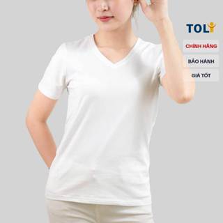 Áo thun trơn nữ cổ tim TOLI 16 màu Form vừa dáng suông, vải cotton 4 chiều mềm mịn - BSA10