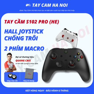 [BH 6T] Tay cầm chơi game S102 PRO (HE), bản độ cần Hall Effect chống trôi, phím Macro hành trình