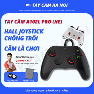 [BH 6T] Tay cầm chơi game A102L PRO (HE), độ cần Hall Joystick chống trôi, có phím Macro ghi hình