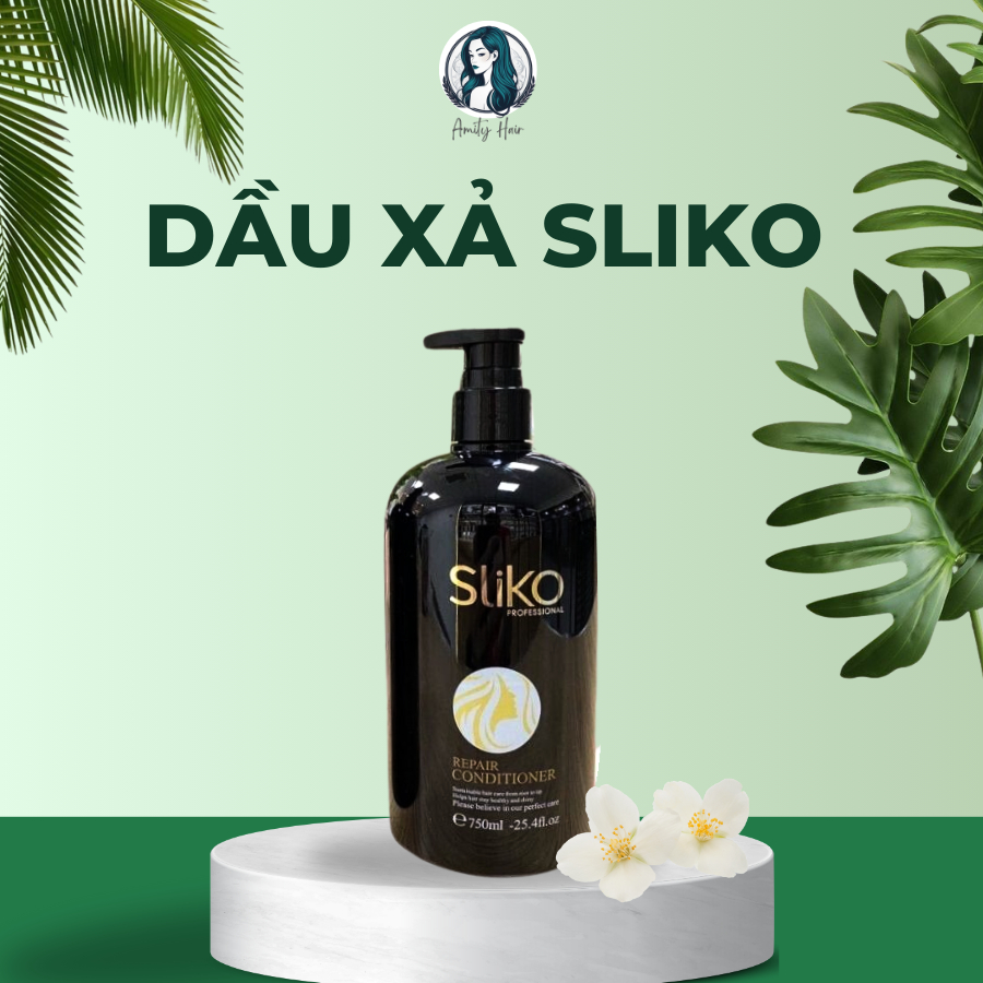 Dầu xả dưỡng tóc Sliko Hương nước hoa, AmityHair, chống xơ rối, chuẩn salon chai to 500ml, 750ml