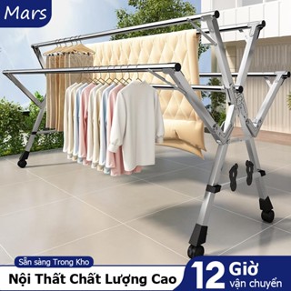 MARS Sào phơi đồ inox Giá phơi quần áo Gấp gọn Cây treo quần áo Giá treo đồ Cao cấp Cây phơi đồ