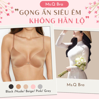 Áo ngực mặc áo dài nâng ngực mút mỏng không lộ viền là áo lót có gọng trơn cao cấp xuất xịn Ms.Q ALV046