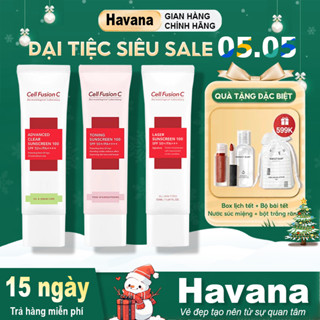 Kem Chống Nắng CELL FUSION C 100 SPF50+ PA +++ Hàn Quốc Dưỡng Trắng và Nâng Tone cho mọi loại da 50g