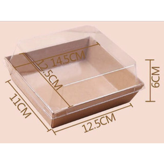 10 Hộp vuông nắp mica E1413