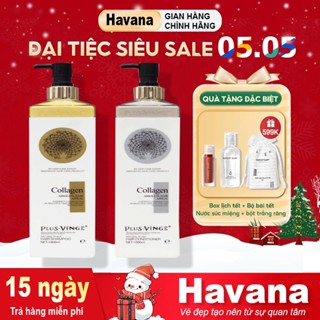 Cặp Dầu Gội Xả Plus Vinge Collagen Phục Hồi, Chống Rụng, Kích Mọc Tóc 1000ML