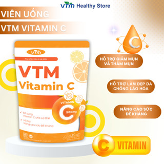 Combo 2 gói Viên uống VTM Vitamin C bổ sung vitamin C, sáng da, mờ thâm, tăng cường đề kháng gói 60 viên