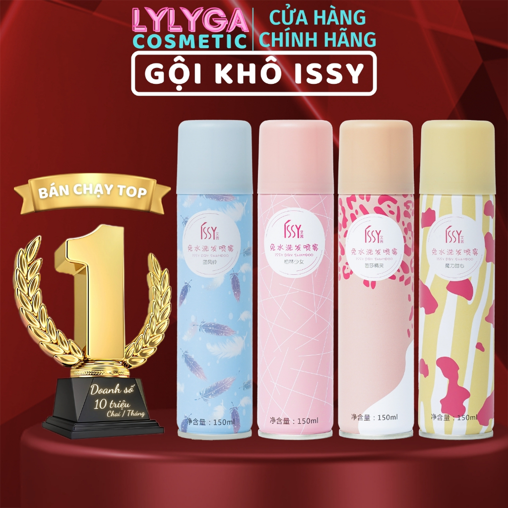 Dầu gội khô ISSY 150ml xịt khô phồng tóc Nội Địa Trung, gội đầu khô, không cần nước cho nam nữ giảm bết tóc GX28