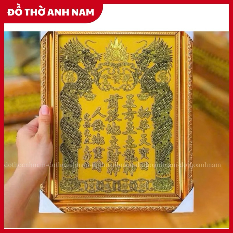 Bài vị thần Tài Thổ địa Kim tuyến - Liễn thờ đặt bàn thờ thần tài thổ địa nhiều kích thước chuẩn pho