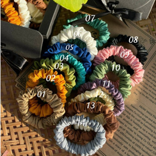  Dây buộc tóc cột tóc lụa tơ tằm CỔ CHẤT SILK bản nhỏ và bản to 100% thiên nhiên cao cấp ngăn ngừa xơ rối tóc 14 màu 