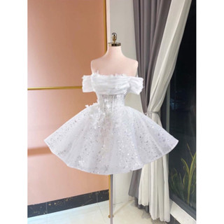 Đầm xoè n mặc cưới TRIPBLE T DRESS lưới kim sa hạt siêu xinh - size S/M/L