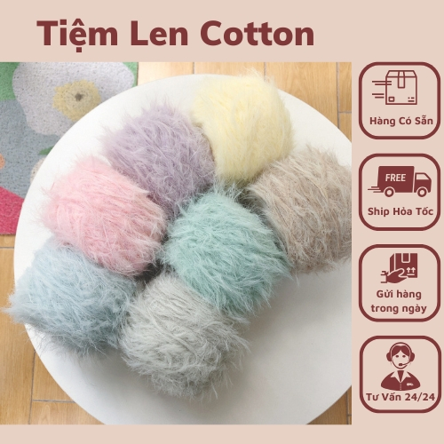 Len Mi Lông Dài Sợi Len Dày Nhiều Màu- Sợi nhỏ 0.5mm dùng để Mix len