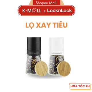 Dụng cụ xay tiêu thủy tinh locknlock lưỡi sứ nắp gỗ sồi tiện dụng cko115 cko116 cko115s2 - k-mall
