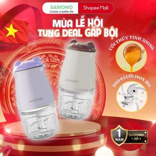 (BH 1 Năm) Máy xay thực phẩm mini đa năng Samono SW-MC200, 6 lưỡi dao, dung tích 300ml, công suất 200W