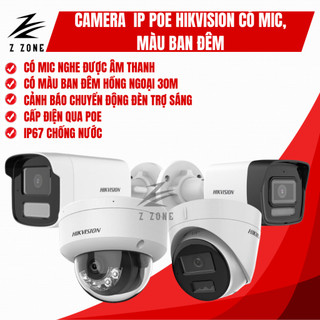  Camera IP 2MP POE HIKVISION DS-2CD1xxx series – Có Màu Ban Đêm Có Mic Giám Sát Chất Lượng Cao 