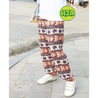 Quần lanh thổ cẩm 🌈 may tại xưởng 🌈 Quần alibaba lanh thái nam nữ hoạt tiết thổ cẩm