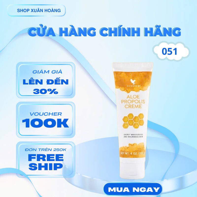 Kem Dưỡng Lô Hội 051FLP– Aloe Propolis Creme – Dưỡng Ẩm, Hỗ Trợ Giảm Mụn, Mờ Thâm – 113g 🌿✨