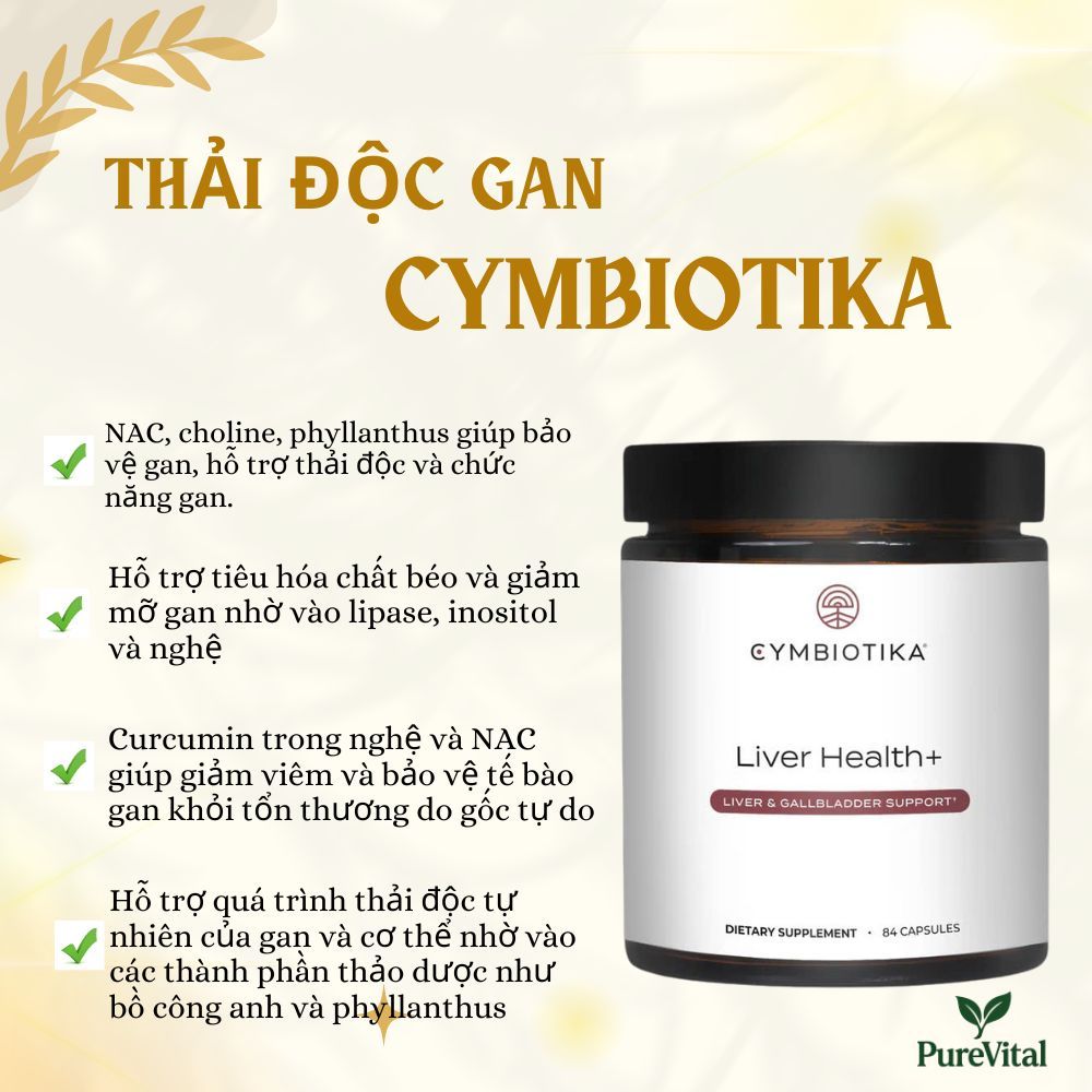 Liver Health+ - Hỗ Trợ Gan Khỏe Mạnh - Cymbiotika (84 viên)