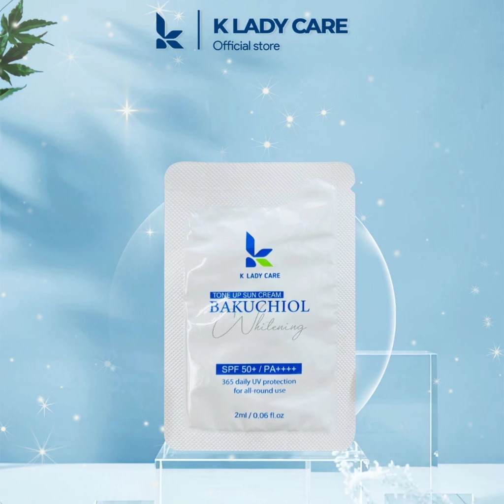 Sample kem chống nắng K Lady Care 2ml, Nâng Tone, Kiềm Dầu, SPF 50+