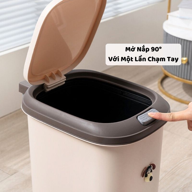 Thùng Rác Đạp Chân Kèm Sticker ENODA HOME, Thùng Đựng Rác Văn Phòng Dung Tích Lớn TR021 | BigBuy360 - bigbuy360.vn
