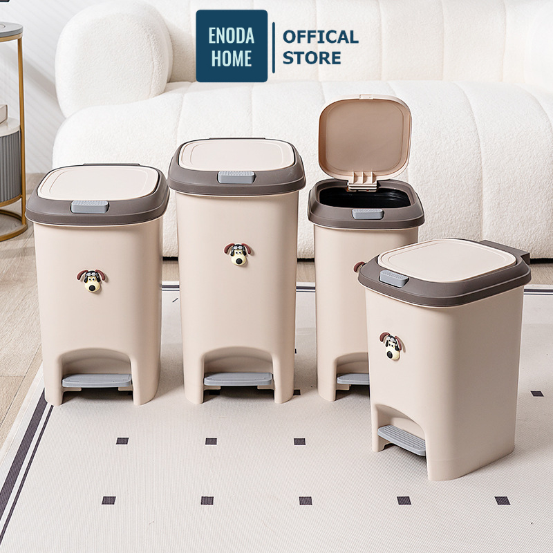 Thùng Rác Đạp Chân Kèm Sticker ENODA HOME, Thùng Đựng Rác Văn Phòng Dung Tích Lớn TR021 | BigBuy360 - bigbuy360.vn
