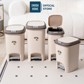  Thùng Rác Đạp Chân Kèm Sticker ENODA HOME Thùng Đựng Rác Văn Phòng Dung Tích Lớn TR021 