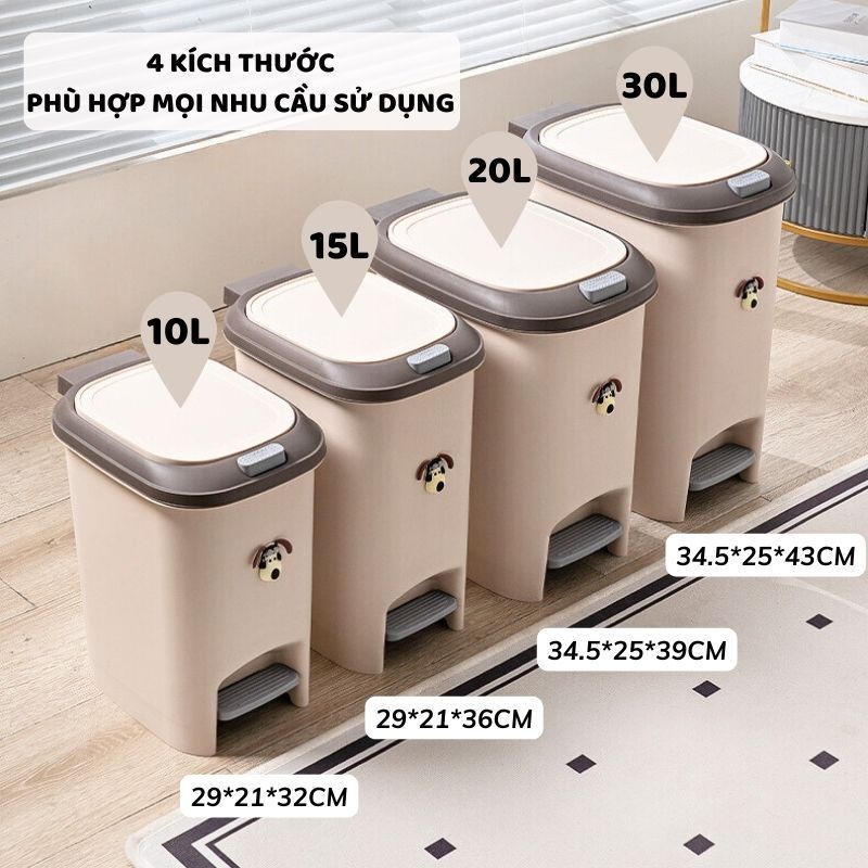 Thùng Rác Đạp Chân Kèm Sticker ENODA HOME, Thùng Đựng Rác Văn Phòng Dung Tích Lớn TR021 | BigBuy360 - bigbuy360.vn
