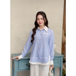  Áo Sơ Mi Kẻ Xanh Đuôi Tôm - LIIN CLOTHING - SMD710PRI-S25 