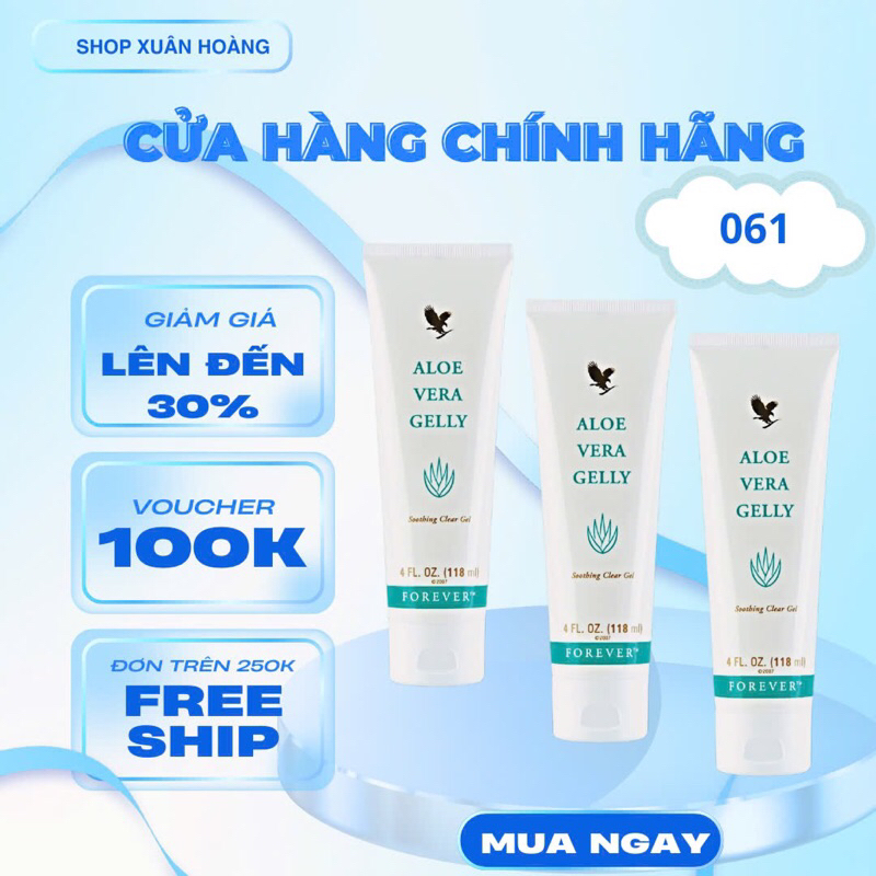 Kem Dưỡng Lô Hội 061FLP Aloe Vera Gelly. Làm Dịu Da, Phục Hồi Da Nhạy Cảm, Hỗ Trợ Tái Tạo Da – 118ml
