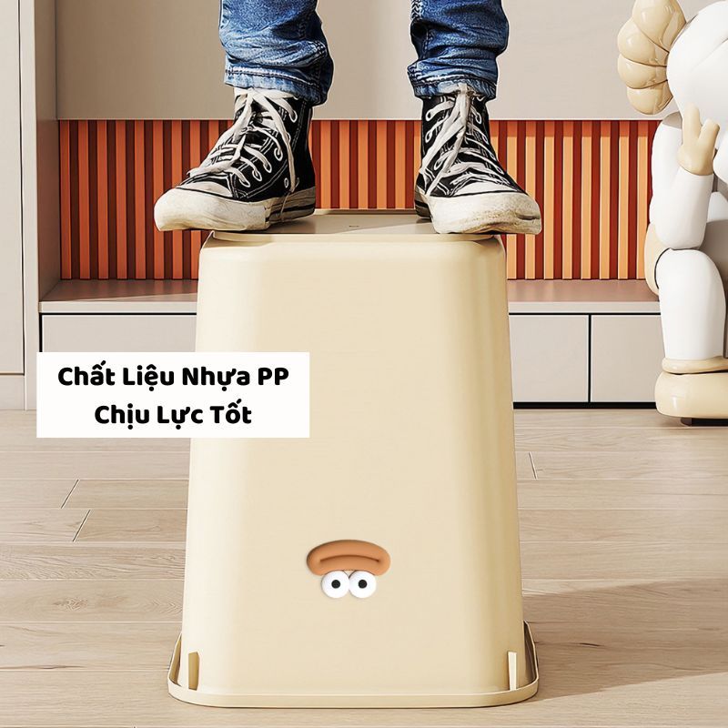 Thùng Rác Nắp Lật Kèm Sticker ENODA HOME, Thùng Đựng Rác Chữ Nhật Có Nắp TR031 | BigBuy360 - bigbuy360.vn